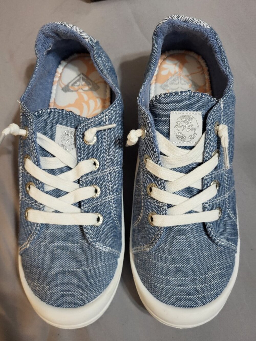 Roxy Bayshore Plus Denim Slip-On Sneakers Women’s 7.5 Blue ARJS600507 Used